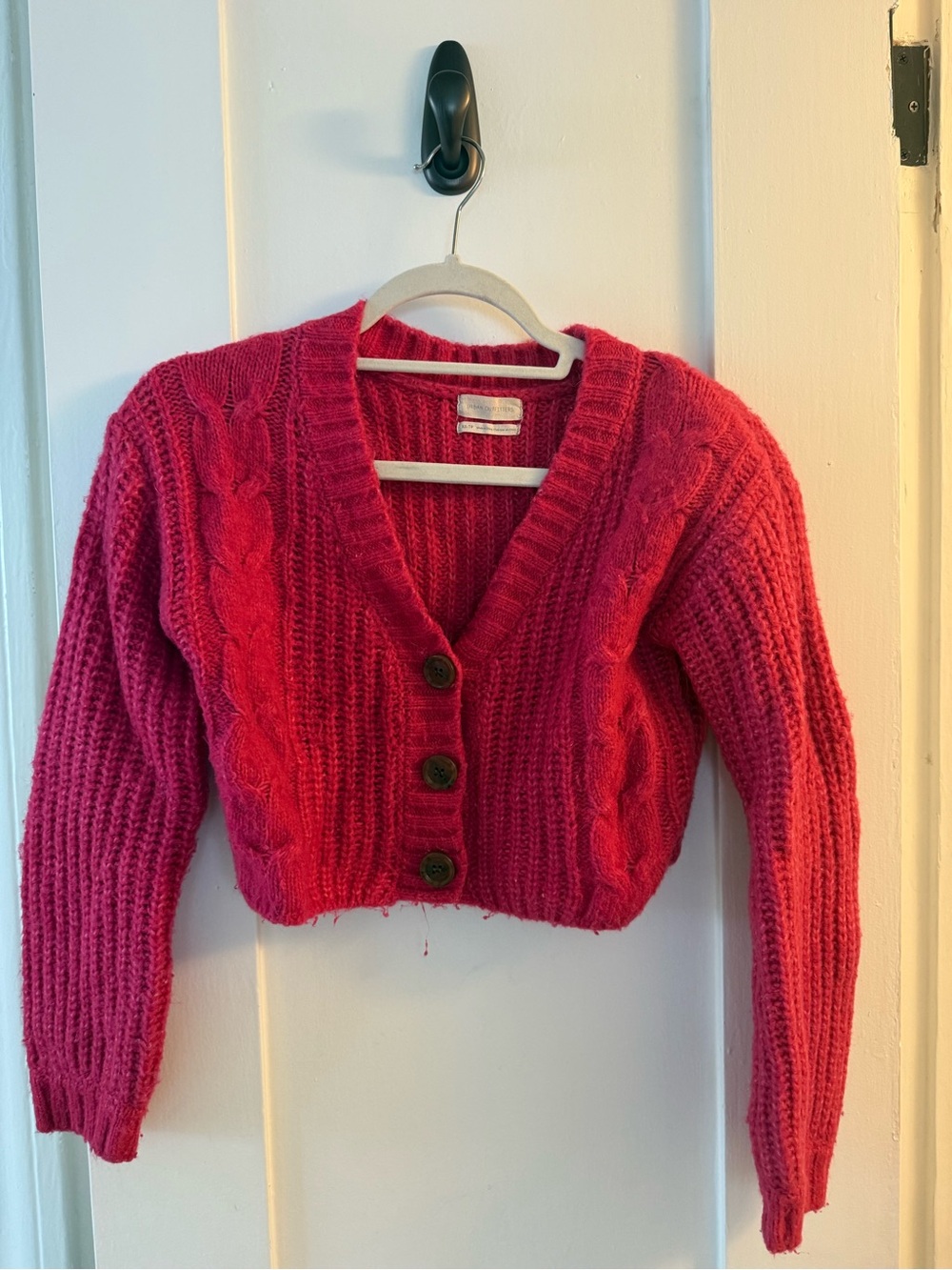 Urban Outfitters Hot Pink Cropped Cardigan Size XS